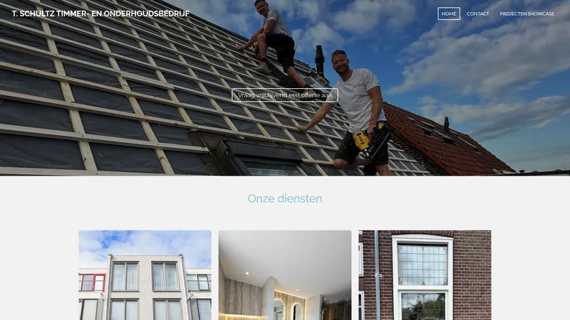 Website van T. Schultz Timmer- en Onderhoudsbedrijf