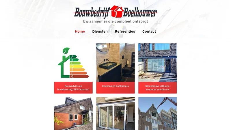 Website van TAB Bouwkundig Buro Boelhouwer