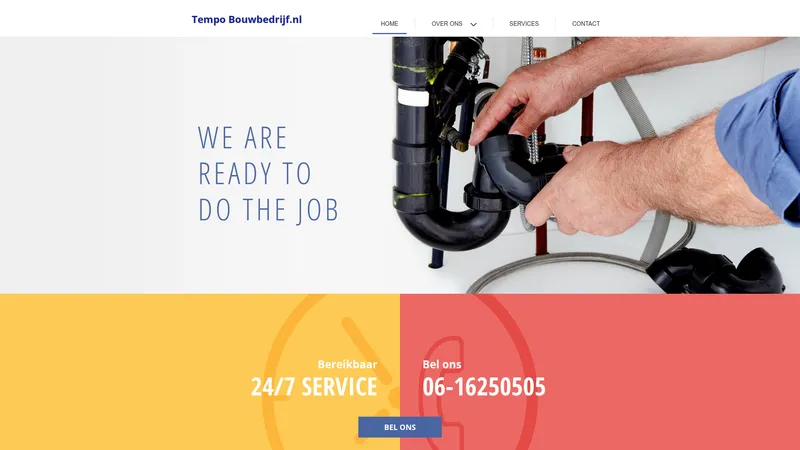 Website van Tempo Bouwbedrijf.nl