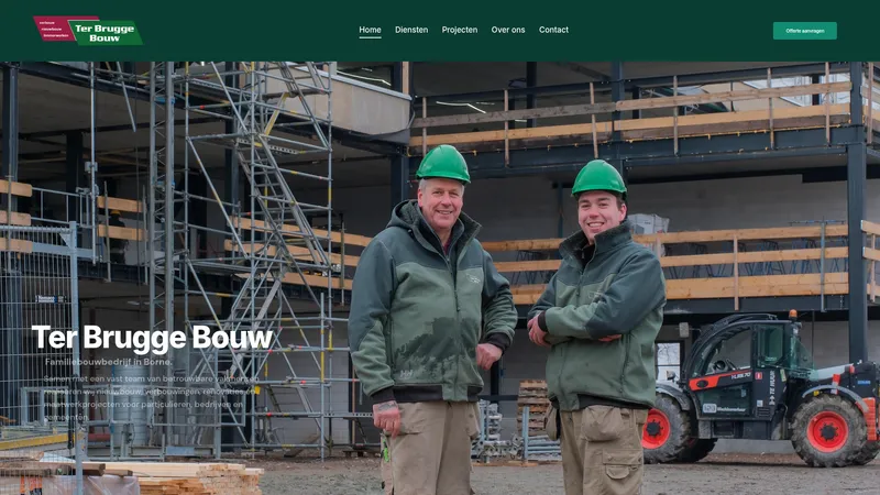 Website van Ter Brugge Bouw