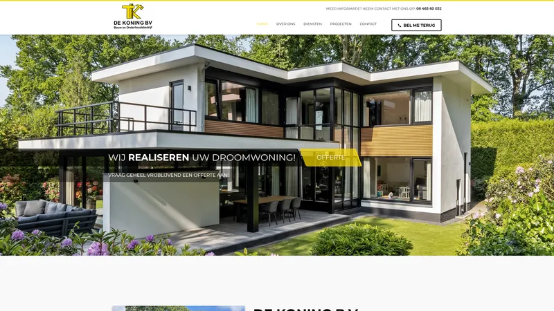 Website van Timmer en Onderhoudsbedrijf Tijs de Koning B.V.