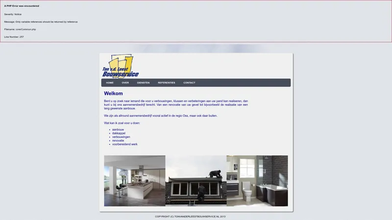 Website van Ton v.d. Leest Bouwservice
