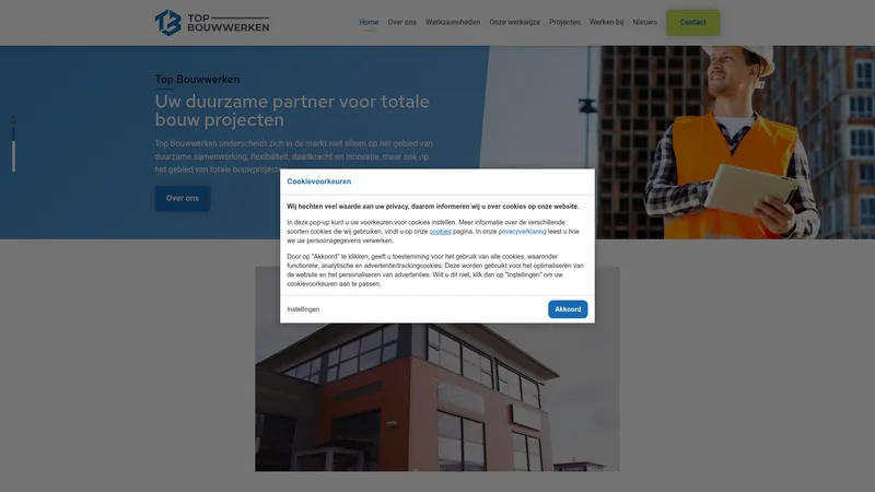 Website van Top Bouwwerken B.V.
