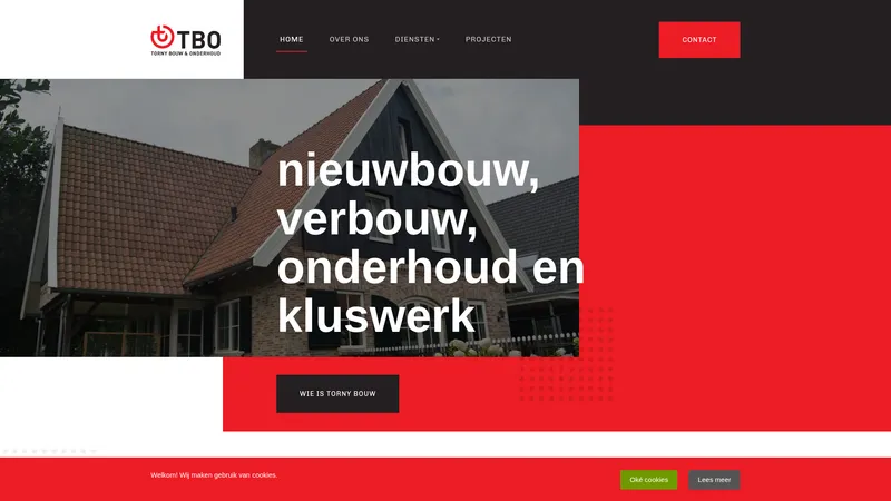 Website van Torny Bouw en Onderhoud