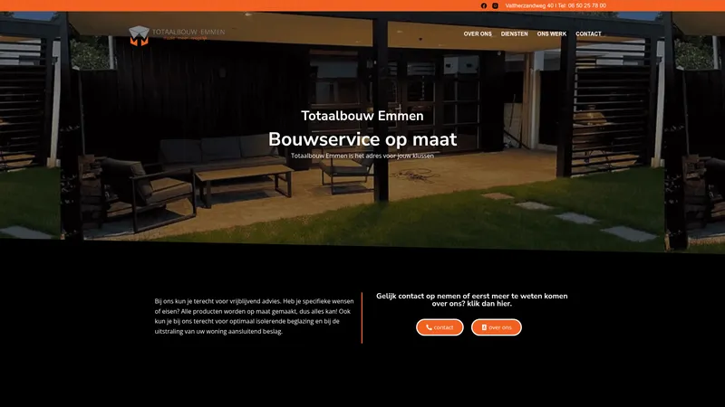 Website van totaalbouw emmen