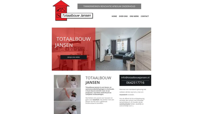Website van Totaalbouw Jansen