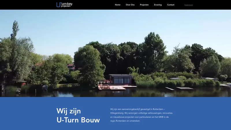 Website van UTurn Bouw