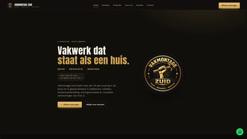 Website van Vakmontage Zuid