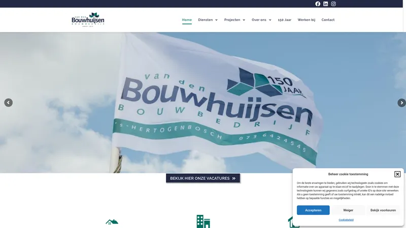 Website van van den Bouwhuijsen B.V.