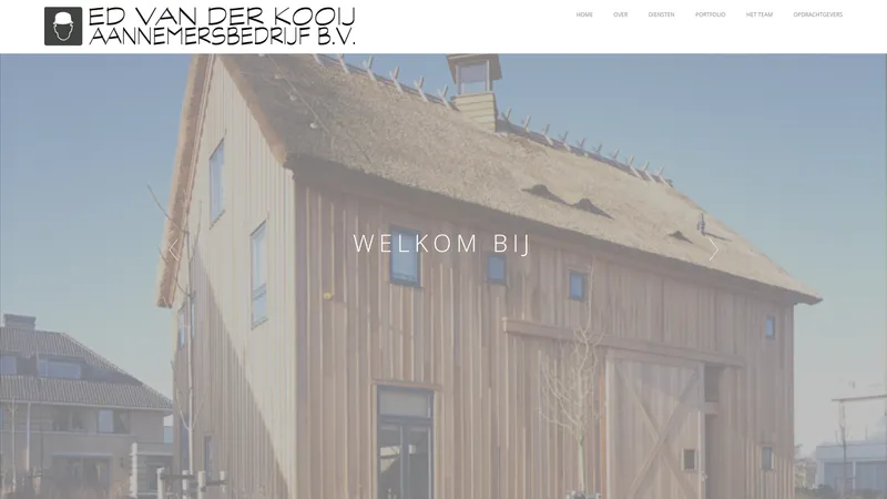 Website van VAN DER KOOIJ aannemersbedrijf bv