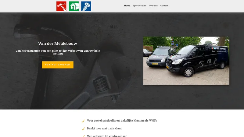 Website van Van der meule bouw & vastgoed-onderhoud
