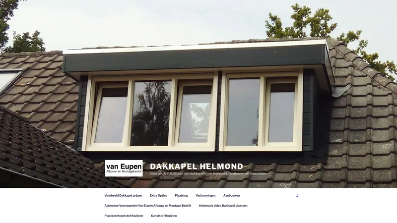Website van Van Eupen Afbouw en Montage Bedrijf