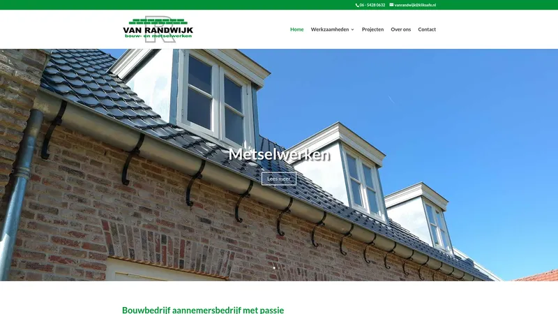 Website van Van Randwijk Bouw- en Metselwerken V.O.F.