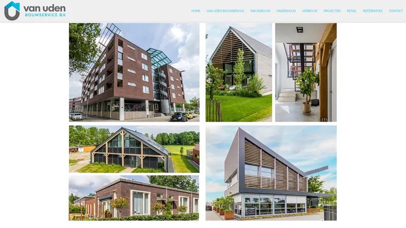 Website van Van Uden Bouwservice B.V.