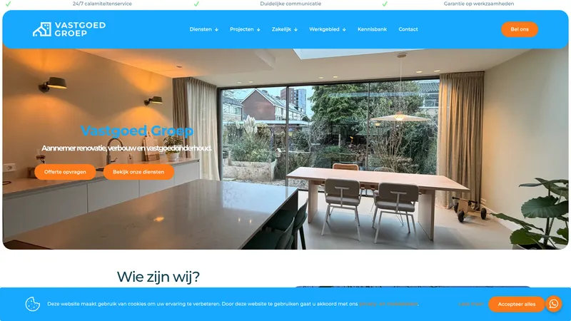 Website van Vastgoed Groep
