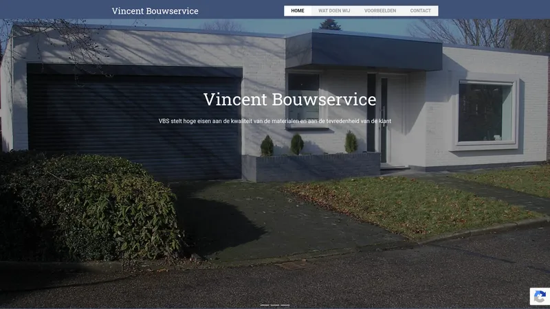 Website van Vincent Bouwservice
