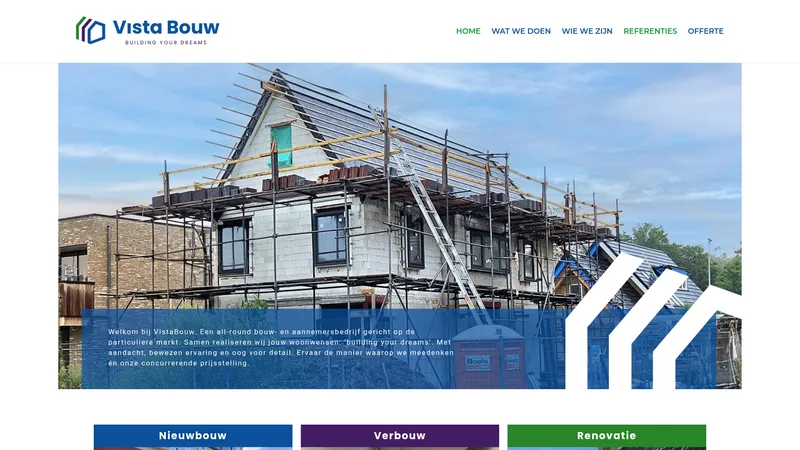 Website van Vistabouw