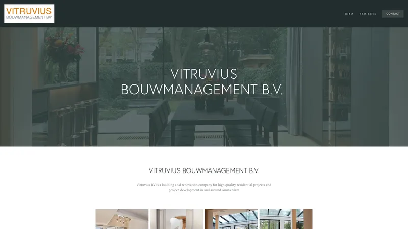 Website van VITRUVIUS Bouwmanagement B.V.