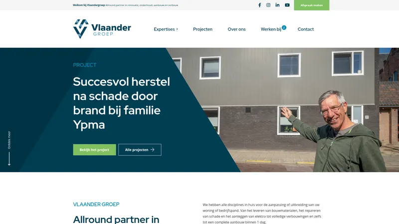 Website van Vlaander Groep