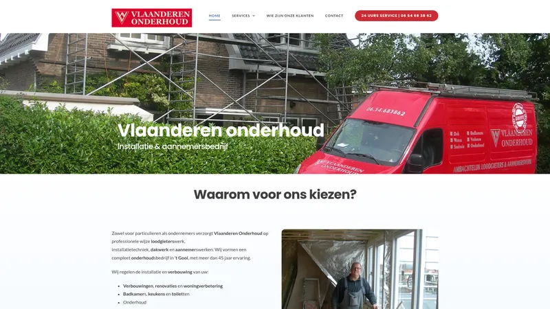 Website van Vlaanderen Onderhoud
