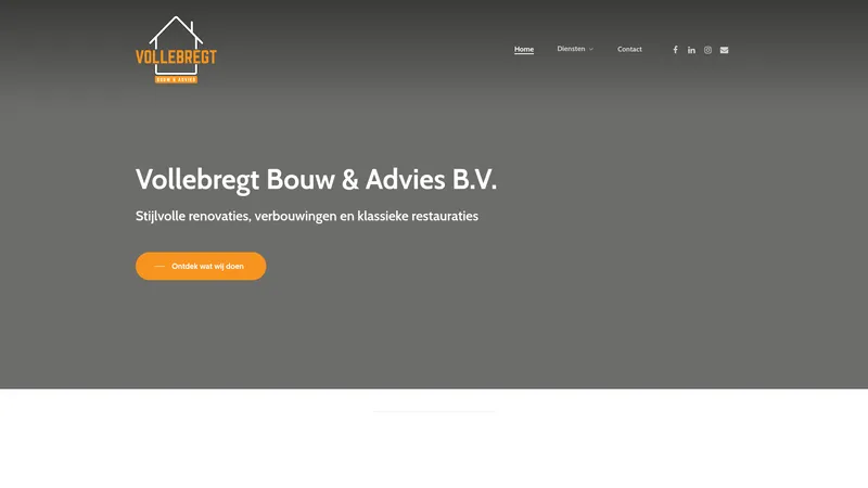 Website van Vollebregt Bouw & Advies B.V.