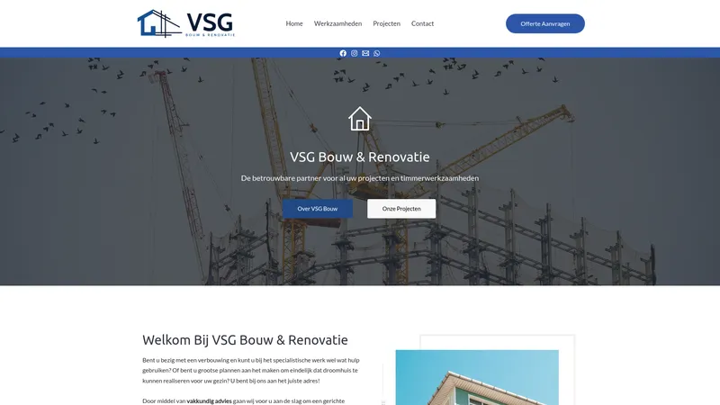 Website van VSG Bouw & Renovatie
