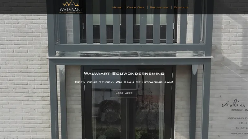 Website van Walvaart bouwonderneming