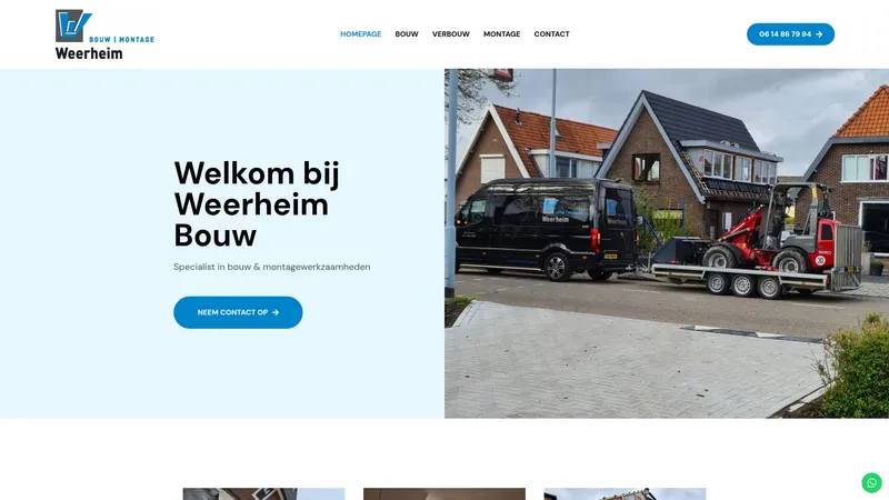 Website van Weerheim Bouw