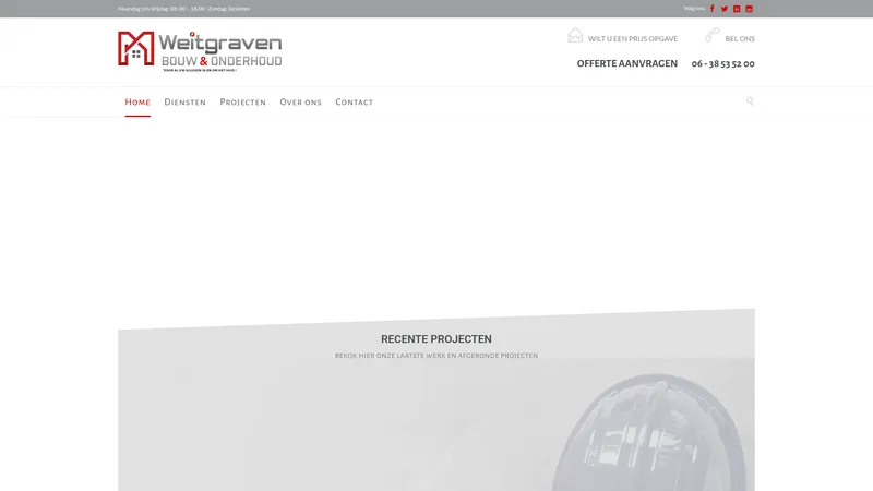 Website van Weitgraven Bouw & Onderhoud