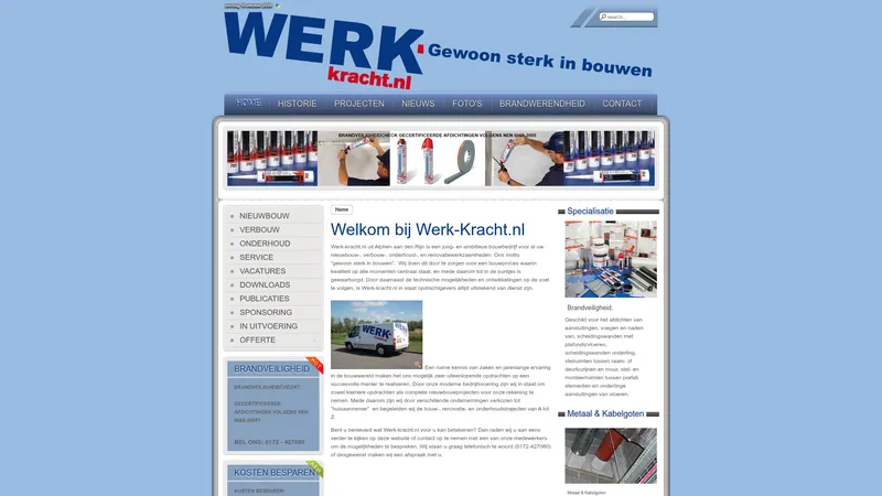 Website van Werk-kracht nl BV