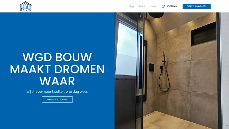 Website van WGD Bouw